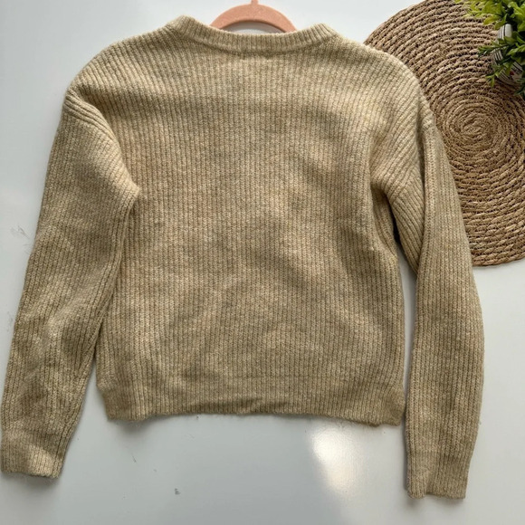 A.N.A Beige Henley Oversized Knit Sweater‎ Size XS - Picture 8 of 10